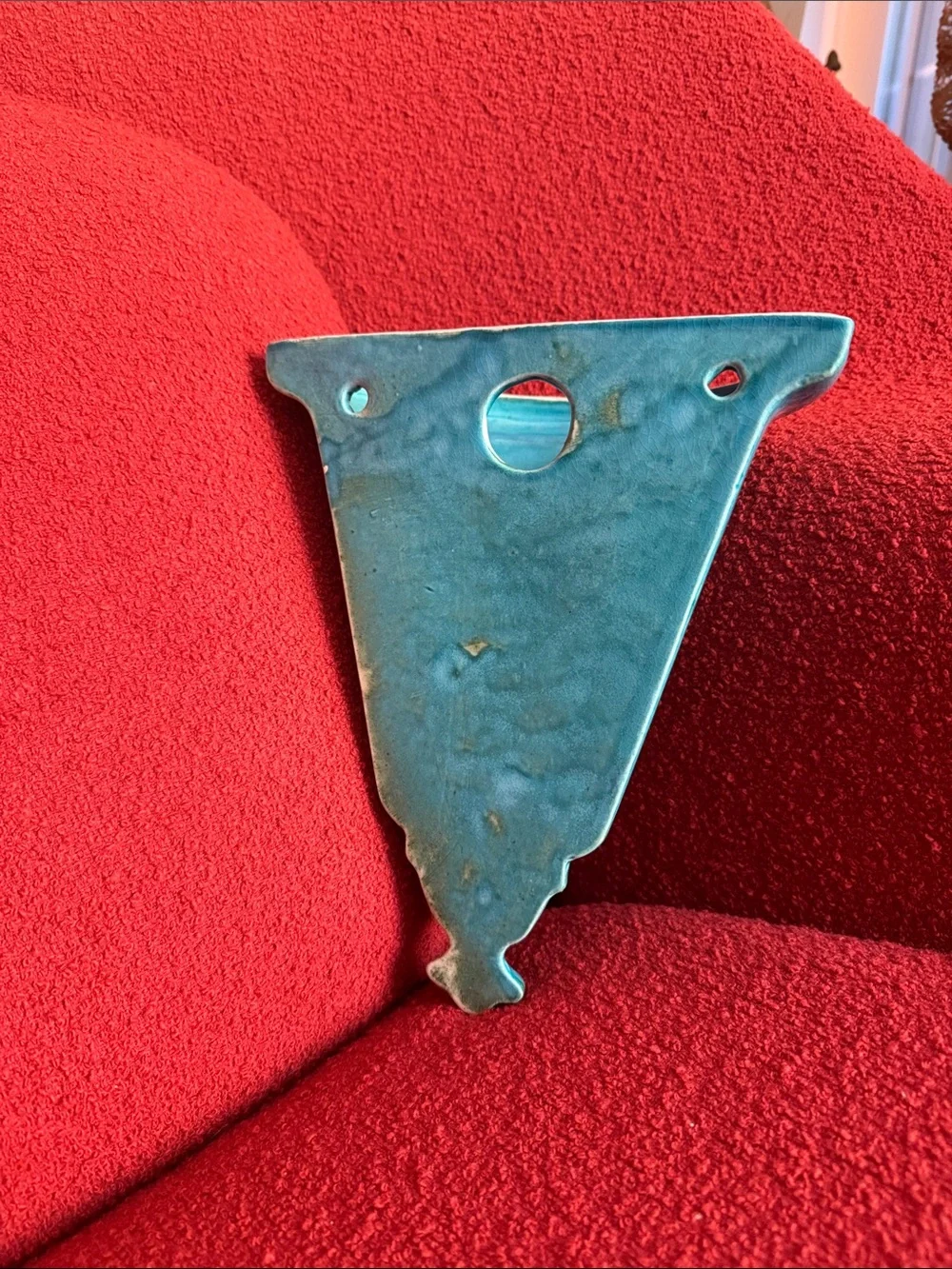 Turquoise Decorative Wall Sconce Planter - Elegant Ceramic Accent
